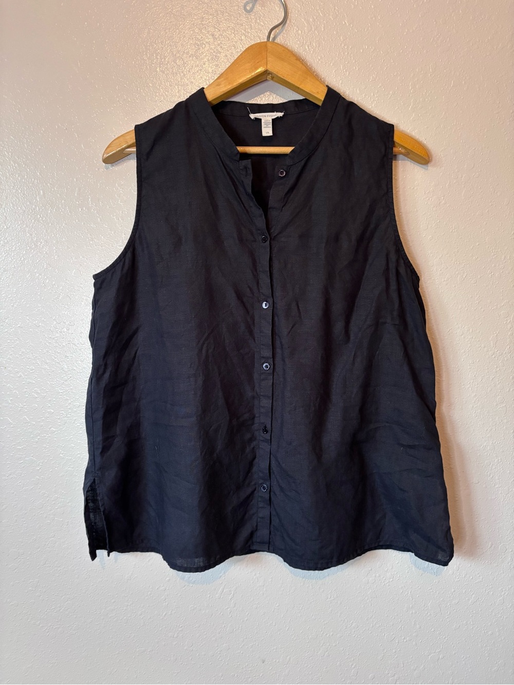 Eileen fisher handkerchief linen sleeveless shirt